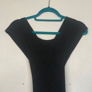 Victoria Beckham Black Dress with Cross Back